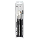 da Vinci Cosmetics Series 4803 Classic Smokey Eyes Look Brush Set with Eyeliner, Blender, Eyelash Brush, and Applicator, Multiple Sizes, 46.2 Gram, 4 Brushes