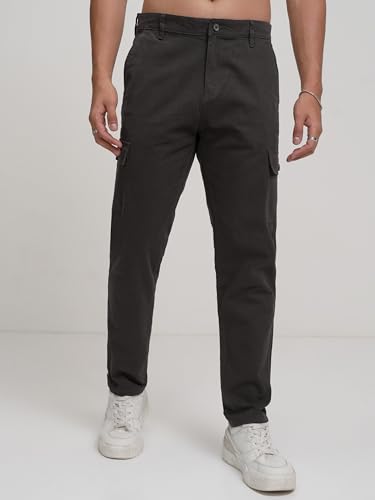Image of Highlander Men's Tapered Fit | Cargo Trousers | Sleek & Functional | Utility Pockets | Trouser for Men | Men Trousers