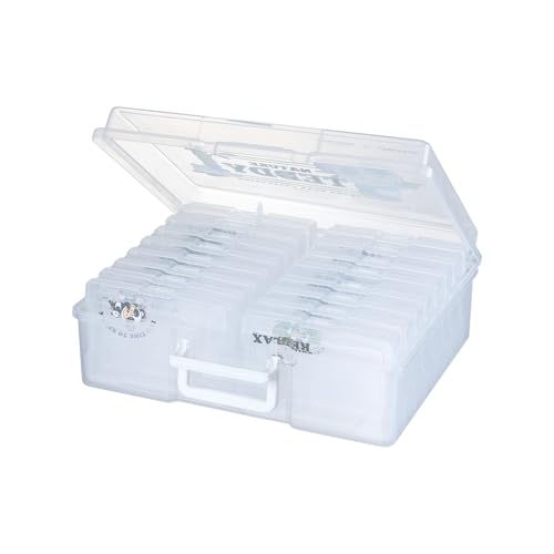 novelinks 4 x 6 Photo Storage Box Photo Case with Handle-16 Inner Photo Keeper Photo Organizer Picture Storage Containers Box (Panda Style Teddy Bear)