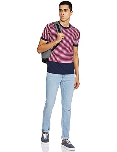 Image of United Colors of Benetton Men's Striped Regular Fit T-Shirt