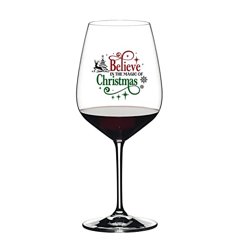 Verres à vin rouge de Noël Believe in The Magic Lot de 2 - 3