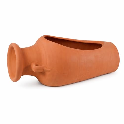 FRANCACOR POTE Maceta ÁNFORA TINAJA Barro Natural con Hueco para Plantas - 53 CMS Altura, para TUMBAR - INCLINAR