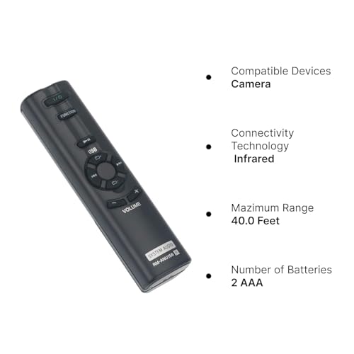 Image of Replacement Remote Control Compatible with Sony Home Theatre RM-ANU156, SA-D40, RMF-TX520P, RMT-TX301P - Suitable for Sony Soundbar, AV System, Music System, Speaker