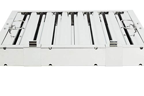 snap-on clip adapter accessory. Retrofits commercial kitchen exhaust grease range hood filters to specific hanging hook type hood manufacturers and high airflow applications