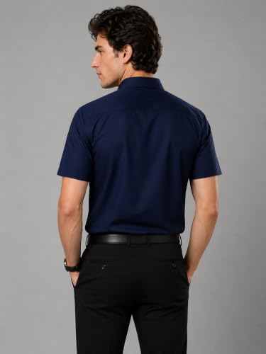 Image of Appel Touch Men's Cotton Blend Formal Shirt Half Sleeves
