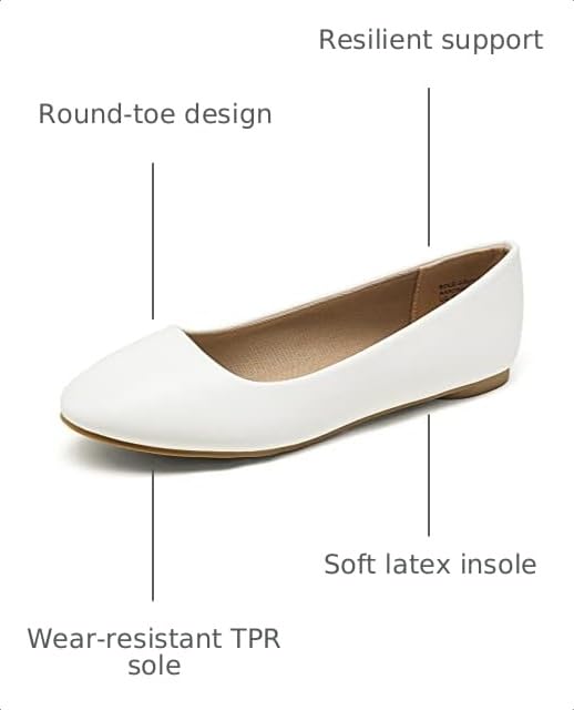 Image of DREAM PAIRS Women's Sole-Simple Ballerina Walking Flats Shoes