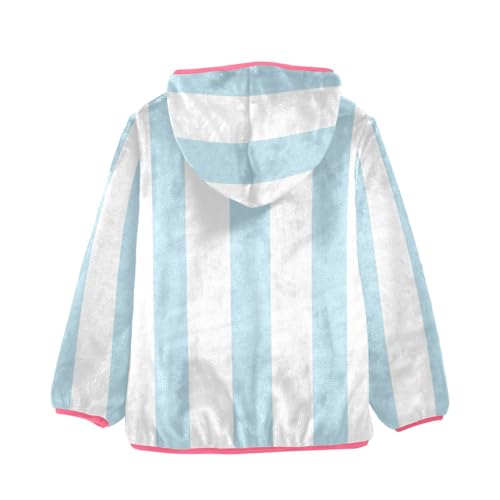 GuoChe Light Blue Stripe Baby Boy Fleece Jacket Hoodies2