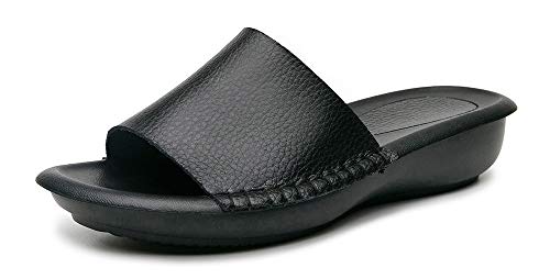 Yooeen Sandalias con Punta Abierta para Mujer Pantuflas de Cuero Verano Cómodas Mules Zuecos Plataforma Moda Zapatillas de Verano Antideslizante