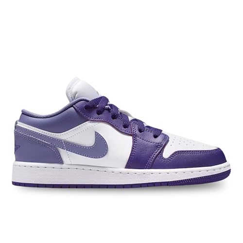 Air Jordan 1 Low Big Kids' Shoes (Court Purple/White/Dusty Amethyst)2