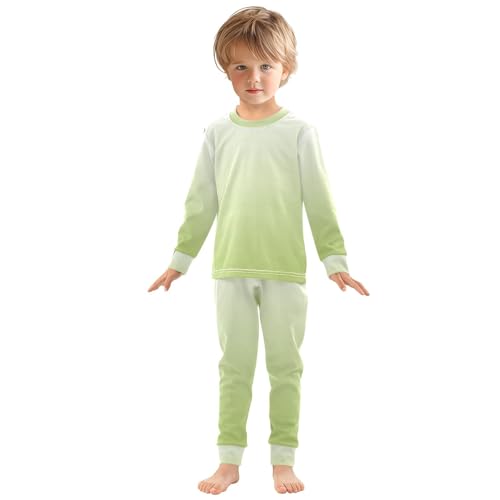 Gradient Wine Green Long Sleeve Pajamas Set Sleepwear Jammies 2pcs Set Pjs Gradient Wine Green