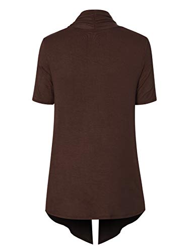 MixMatchy Women's Basic Short Sleeve Draped Open Front Cardigan Lightweight Summer Vest (S-3XL, Made in USA)3