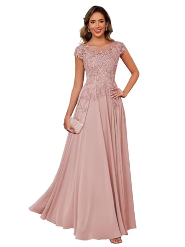 Formal Mother of The Bride Dresses for Wedding Beach Boho A Line Ruffle Lace Flowy Wedding Guest Dresses for Women