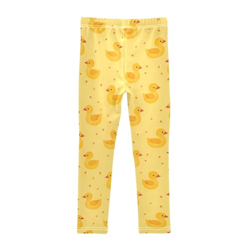 Yellow Duck Cute P Girls Leggings Athletic Pants Tights Stretch Bottom2