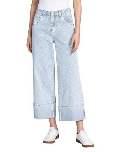 Kedera Women Casual Striped Denim Cuffed Wide Leg Jeans 2025 Summer Trendy Baggy Pants Boyfriend Y2K Trousers