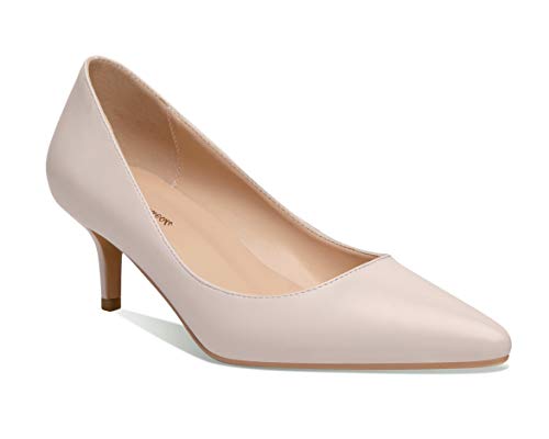 Valerie - Women's and Comfortable Pointed Toe Kitten Heel Pumps with 2.5