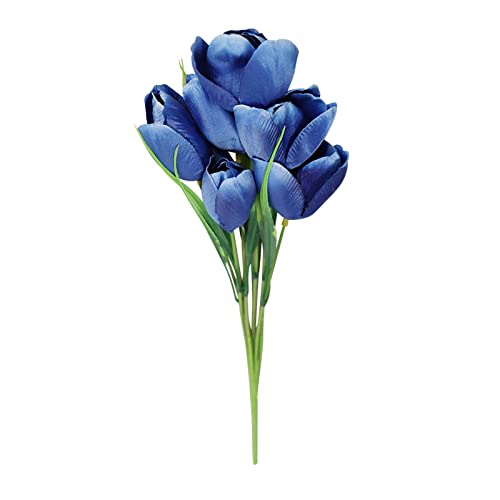 shuaiguo Simulation de 6 Prongs Tulipes Bouquet Table Décoration Coupe Fleur De Soie Faux Fleur Glycine Arbre Fleurs séchées (Color : A, Size : One Size)
