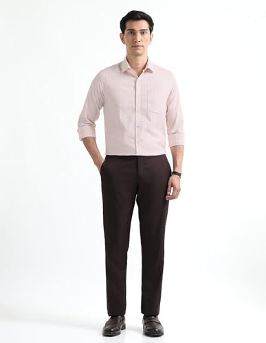Image of Arrow Checked Slim Fit Mens Formal Shirt - Cotton, Breathable & Comfortable, Full Sleeves Shirts for Men