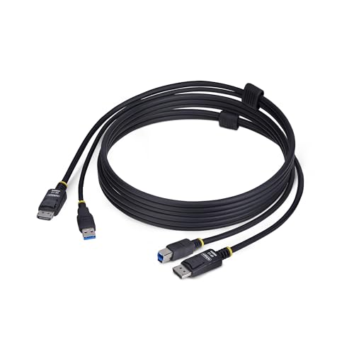 Câble KVM DisplayPort 1.8m avec USB 5Gbps pour switch universel