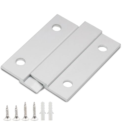 Image of Murtenze 2 Inch French Cleat Picture Hanger Z Hanger, Aluminum Interlocking Wall Mounting Bracket Hardware Kit Z Clips for Hanging Wall Painting, Picture, Whiteboard, Headboard, Artwork (2 Pairs)