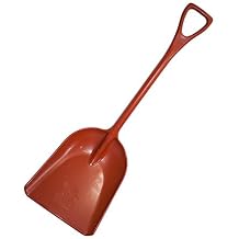 Bully Tools Heavy Duty Shovel - Multipurpose Scoop for Snow, Mulch, Grain - Equipment for Driveway, Lawn, Garden, Yard - Lightweight & Durable Equipment - 1pc 42 Inch, Rust - Made in the USA
