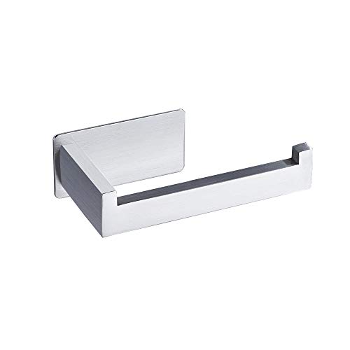 KES Self Adhesive Toilet Paper Towel Holder Tissue Paper Roll Holder RUSTPROOF Stainless Steel Brushed, BPH7201-2