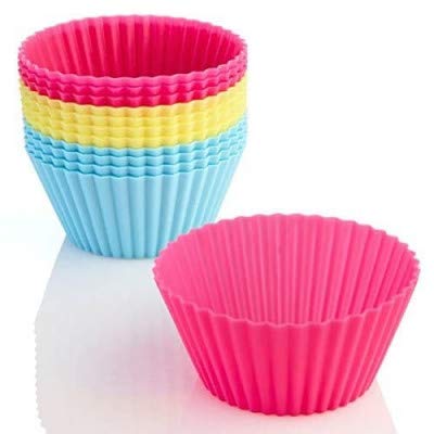 Galmonde Silicone Muffin Moulds, Multicolour (12)