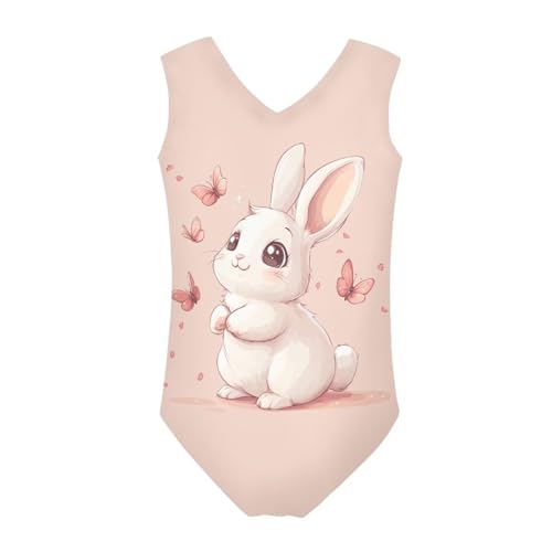 Image of Girls Cartoon Pattern One-Piece Swimsuits Sport Racer Swimwear Beach Bathing Suit, Size 5-14