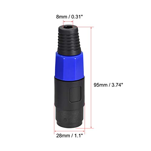 uxcell Adaptador Conector SpeakOns Hembra 4 polos 5 pzas miniatura 2