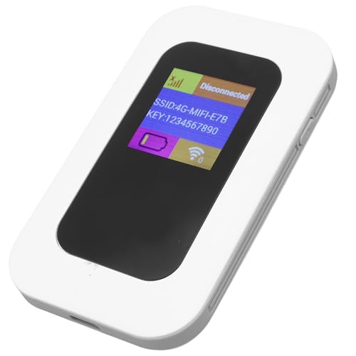 Ouitble 4G/5G WiFi WiFi Hotspot, Enrutador Móvil WiFi de 300Mbps con Pantalla LED de Ranura de Tarjeta SIM para Viajes de Negocios, Conecte hasta 10 Dispositivos