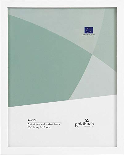 goldbuch Cornice portafoto Skandi 20 x 25 cm, cornice singola in vero legno, cornice per ritratto da appoggiare, cornice in legno con supporto a parete, cornice per foto, cornice bianca