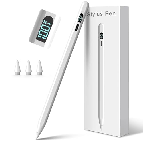 StylusHome iPad Pencil LED Display 15 Mins Fast Charge Stylus Pen for iPad with Palm Rejection for 2018-2025 iPad Air 3/4/5/M2/M3, iPad mini 5/6, iPad 6/7/8/9/10/11, iPad Pro 11″,12.9″&M4 (White) StylusHome iPad Pencil LED Display 15 Mins Fast Charge Stylus Pen for iPad with Palm Rejection for 2018-2025 iPad Air 3/4/5/M2/M3, iPad mini 5/6, iPad 6/7/8/9/10/11, iPad Pro 11″,12.9″&M4 (White)