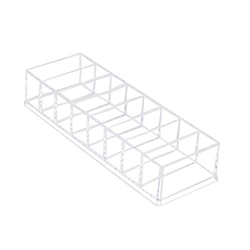 Clear Acrylic Compact Organizer, Makeup Organizer for Vanity, Blushes Highlighters Eyeshadow Powder Makeup Organizer Holder (8 Slots)