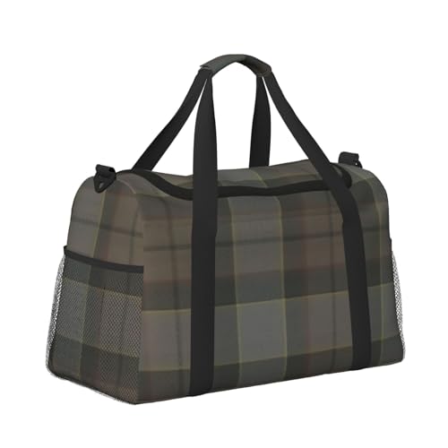 Outlander Fraser Tartan Pattern Lightweight Travel Duffle Bag – Spacious Overnight Bag With Mesh Side Pockets, Adjustable Strap & Reinforced Design2
