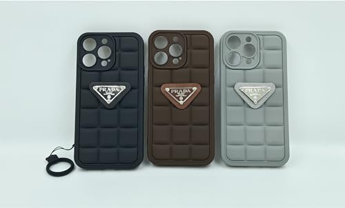 Image of BWOGUE Cool Puffer Case for iPhone 14 Pro，Full Body Protection Phone Cover /Case for iPhone 14pro, Shockproof Protective Silicone Cover for iPhone 14 pro Cover -iPhone 14 Pro, Brown