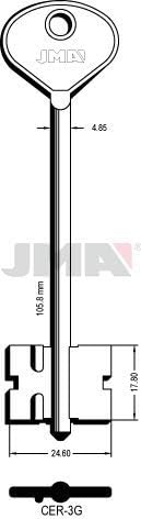 CER-3G JMA/KERBEROS Key Blank