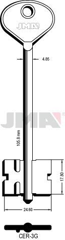 CER-3G JMA/KERBEROS Key Blank