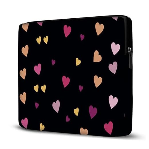 Pasta Maleta Capa Case Para Laptop Notebook Compatível com MacBook, Dell, Samsung, Acer UltraBook, 15,6" Coração