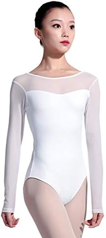 Size S 117141004 Women Mesh Long sleeve Ballet Dance Gymnastics Leotards For Girls