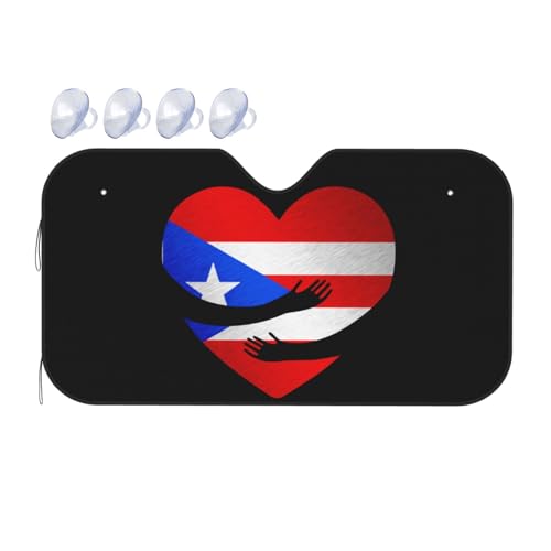 Parasol coche delantero para combatir la radiación anti-UV con diseño de Puerto Rico