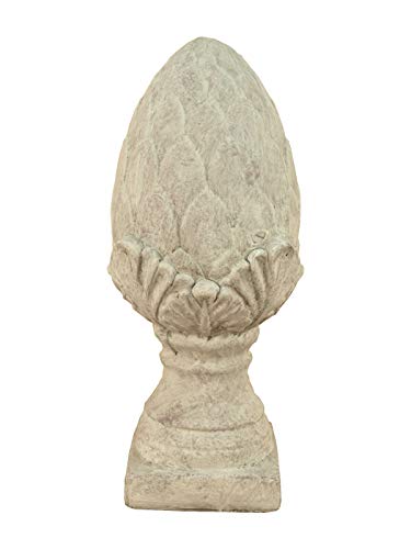 Pinienzapfen auf Sockel grau Zeitlose Gartendeko 33cm Skulptur Gartenfigur Landhausstil Pinienzapfen auf Sockel grau Zeitlose Gartendeko 33cm Skulptur Gartenfigur Landhausstil