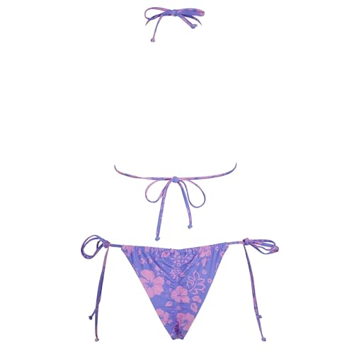 Image of MOSHENGQI Women Sexy Brazilian Bikini 2 Piece Spaghetti Strap Top Thong Swimsuit Bathing Suit