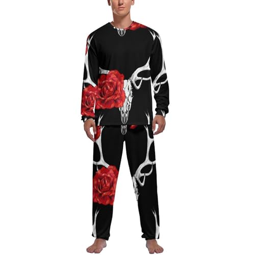 Pyjama homme pantalon et manches longues contre le froid nocturne en coton