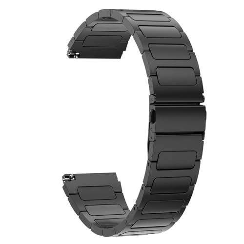 Image of HUTBUVEAW Luxury Metal Titanium Strap For Realme Watch 3 Pro Replacement Band For Realme Watch S/2 Pro Bracelet 22mm Men Belt Accessories(Black 1,For Realme watch S)