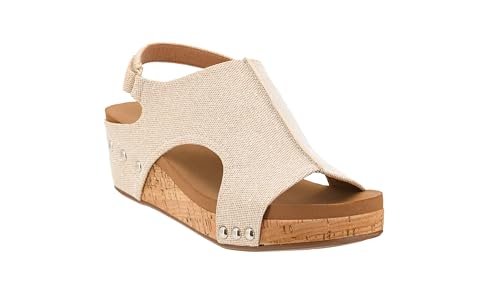Image of Corkys Footwear Volta Wedge - Chic Elegance Meets All-Year Comfort with a 2-Inch Cork Heel and Marshmallow Insole for Stylish Everyday Wear and All-Day Comfort