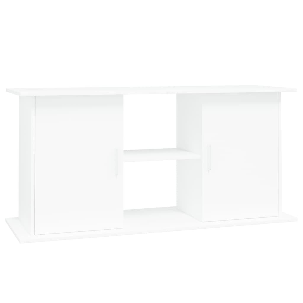 IKAYAA Mueble para Acuario de MDF 121 x 41 x 58 cm Soporte para Acuario Soporte para Tanque de Reptiles con Gabinete de Almacenamiento para Salón, Oficina, Recepción, Blanco