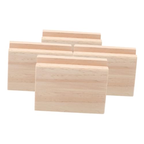 HOLIDYOYO 4pcs Wooden Bed and Furniture Risers Heavy Duty Blocks for Couch Desk and Chair Increases Height and Storage Space for Bedroom Living Room and Office