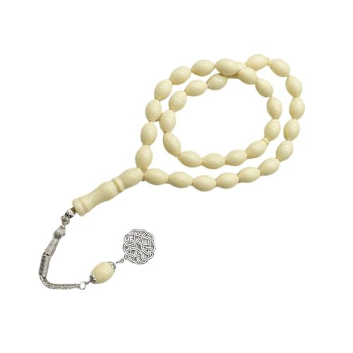 精神的な練習 Tasbih 楕円形アクリルビーズ快適なロザリオを祈る長期的なイスラム教徒の祈りのツールイスラム教徒の数珠