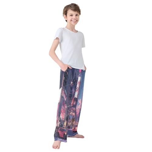 Boys' Pants New York City Long Bottoms Jogger Pants Elastic Waist Trousers with Pockets S-XL4