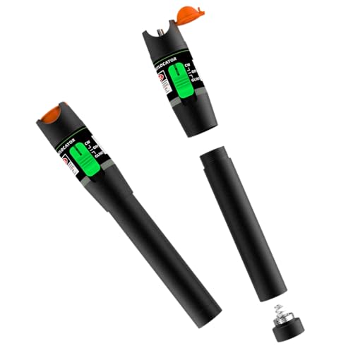 Image of 2PCS Fiber Optic Visual Fault Locator Kit, Red Light Fiber Tester for Single Mode and Multimode Cable, VFL Pen Compatible with SC ST FC LC Connectors, Network Maintenance Test Tool