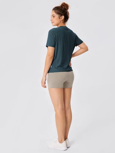 Image of ODODOS Women's Performance Cropped Tee Ultra Soft odSTRATUM Tech Short Sleeve Relaxed Top Crew Neck T-Shirts